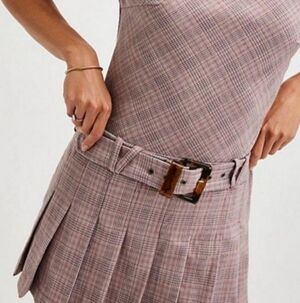 Free People Sevi Plaid Mini Dress Sleeveless XS